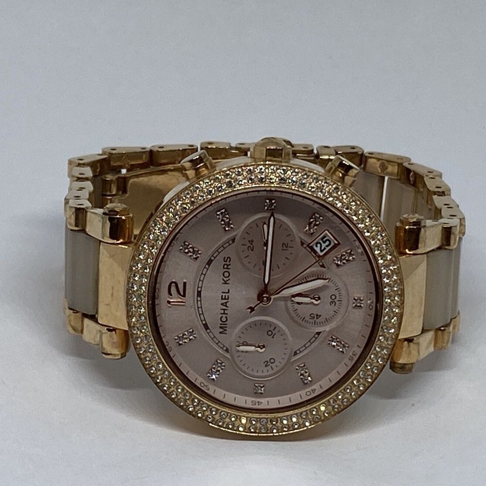 Michael Kors Parker MK5896 Womens Stainless Steel Analog Dial Quartz Watch WO308 - Picture 7 of 12